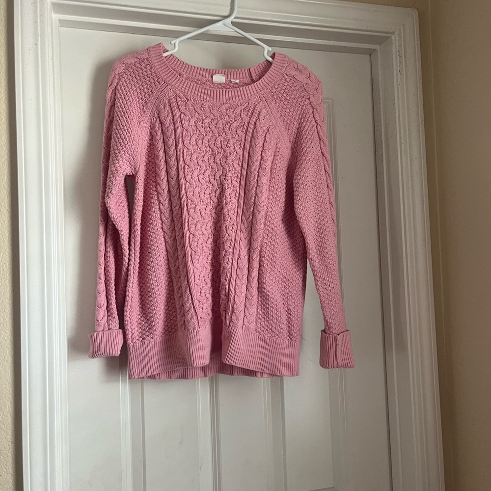 pink gap sweater